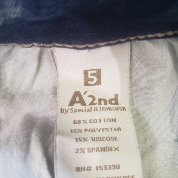 A'2nd by Special A Jeans skinny medium-wash distressed jeans Size 5 - Picture 6 of 7